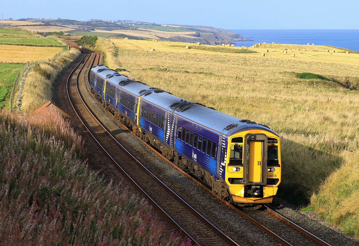 158723, 157730 & 158733 Stonehaven (Limpet Mill) 15 September 2019