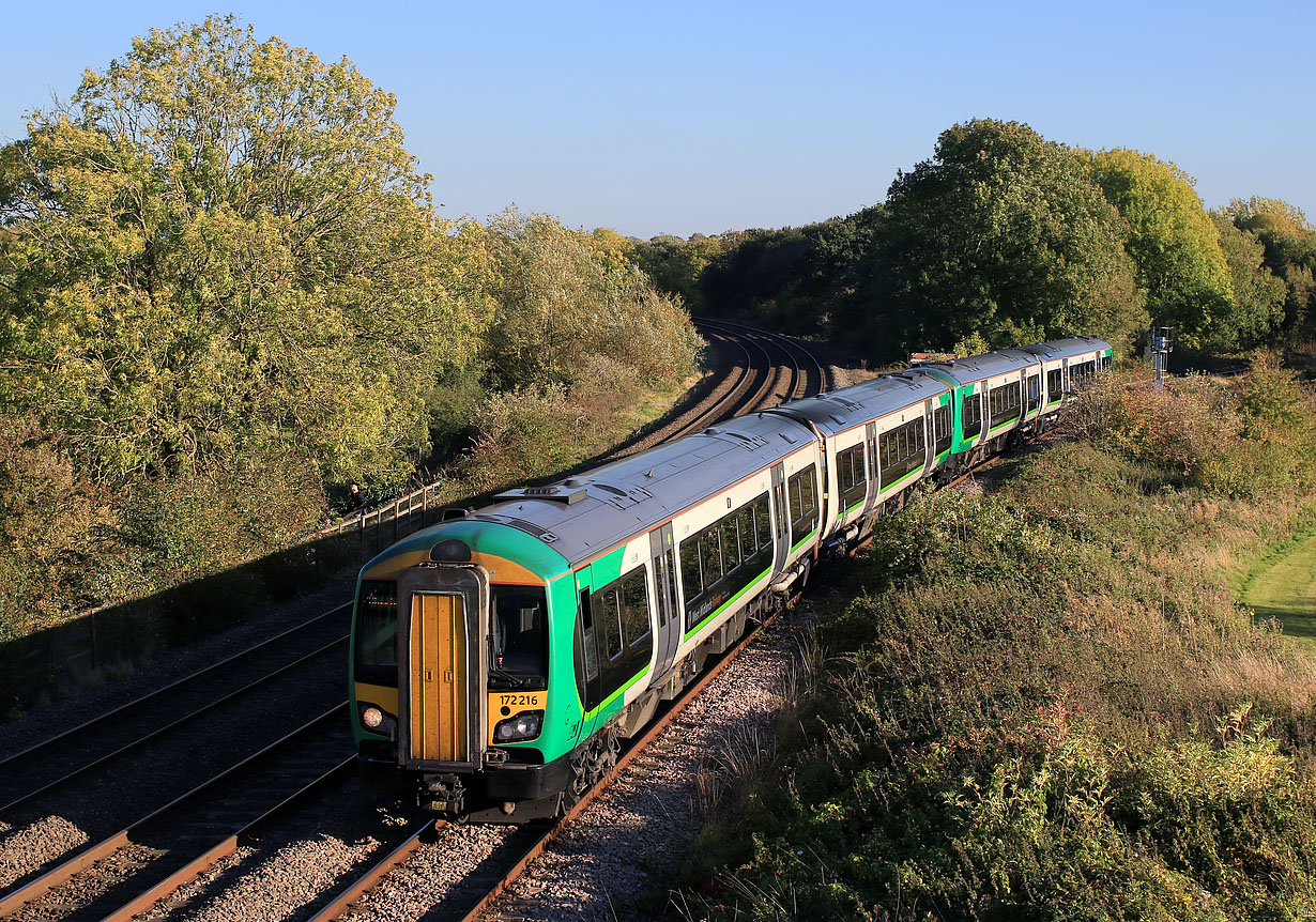 172216 & 172218 Hatton North Junction 9 October 2018