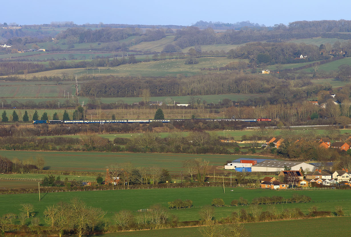 20205 & 20007 Fenny Compton (Viewed from Burton Dassett Hills) 22 February 2025