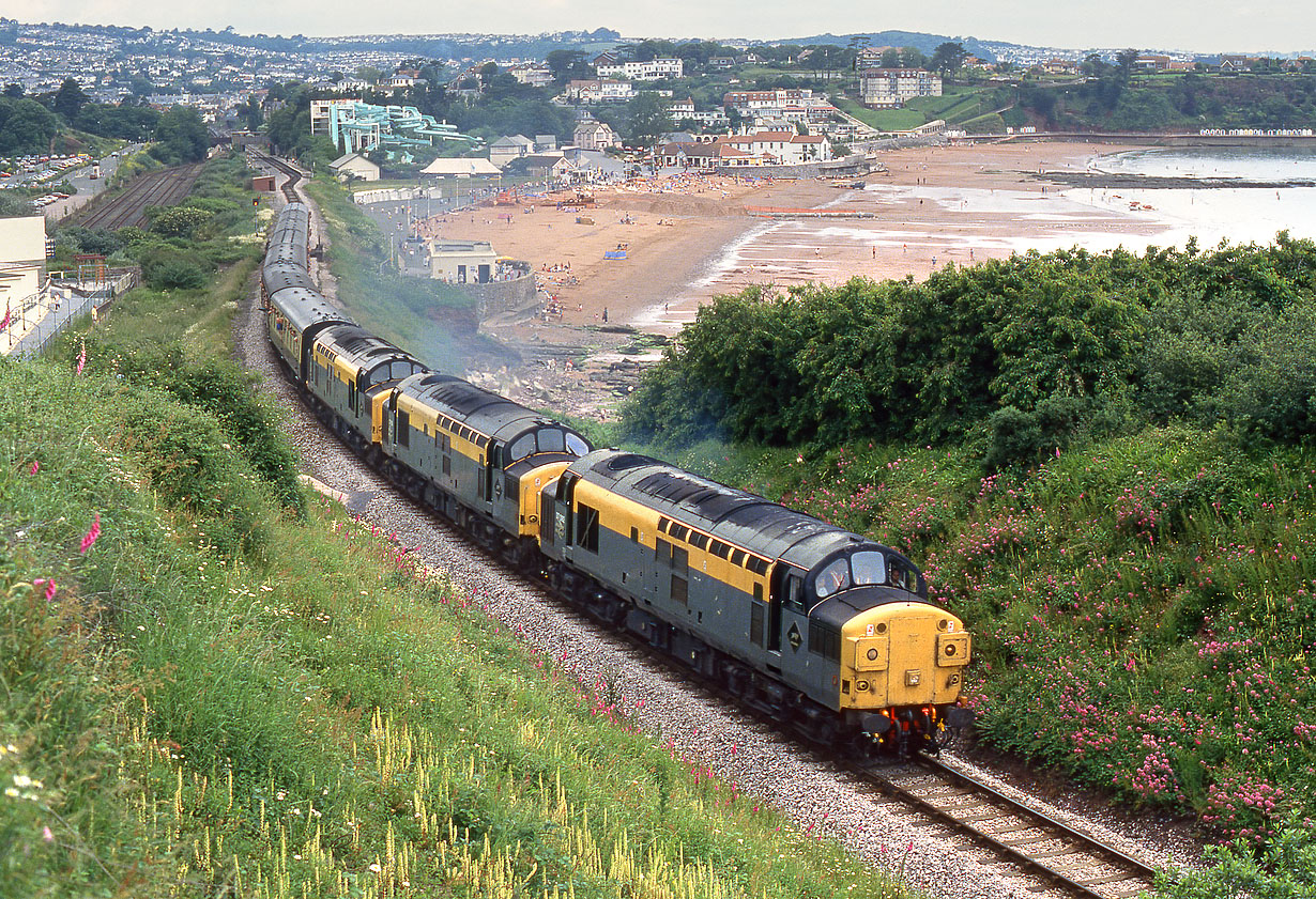 37092, 37158 & 37197 Goodrington 20 June 1993