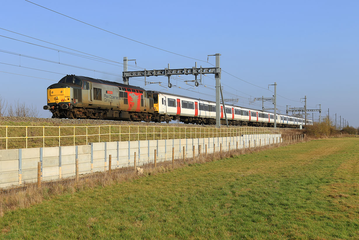 37884, 317885 & 317341 Baulking 15 February 2023