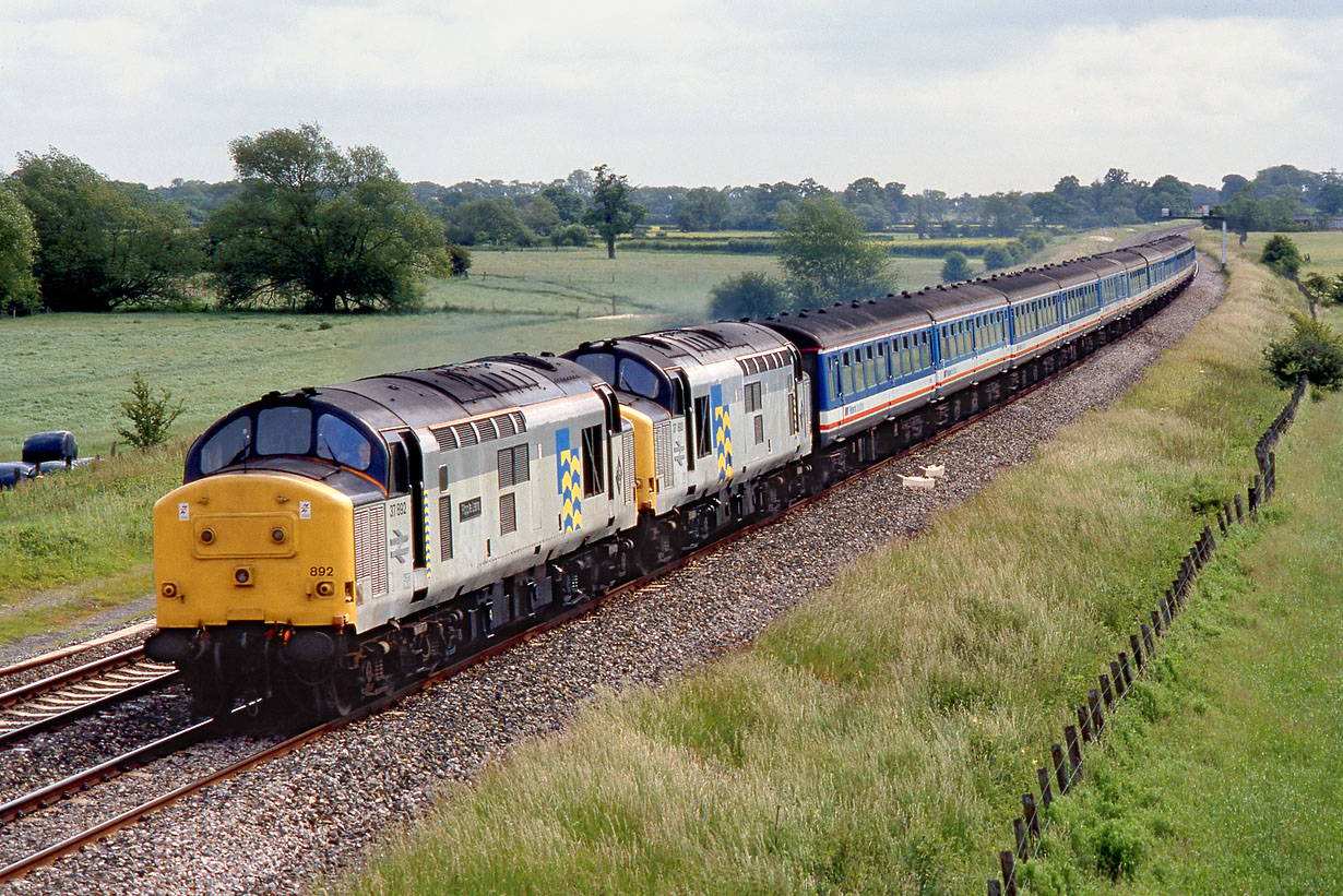 37892 & 37893 Shrivenham (Ashbury Crossing) 22 June 1991