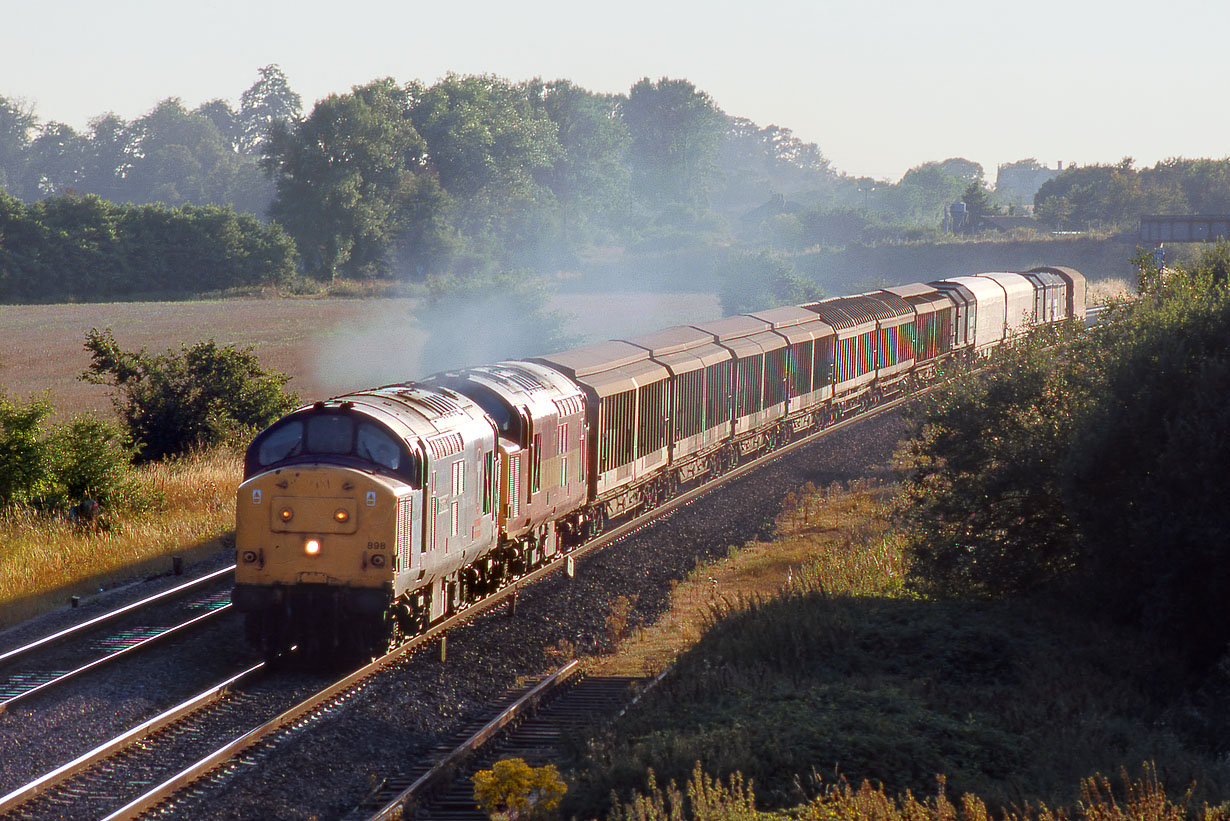 37898 & 37885 Shrivenham (Ashbury Crossing) 19 August 1998