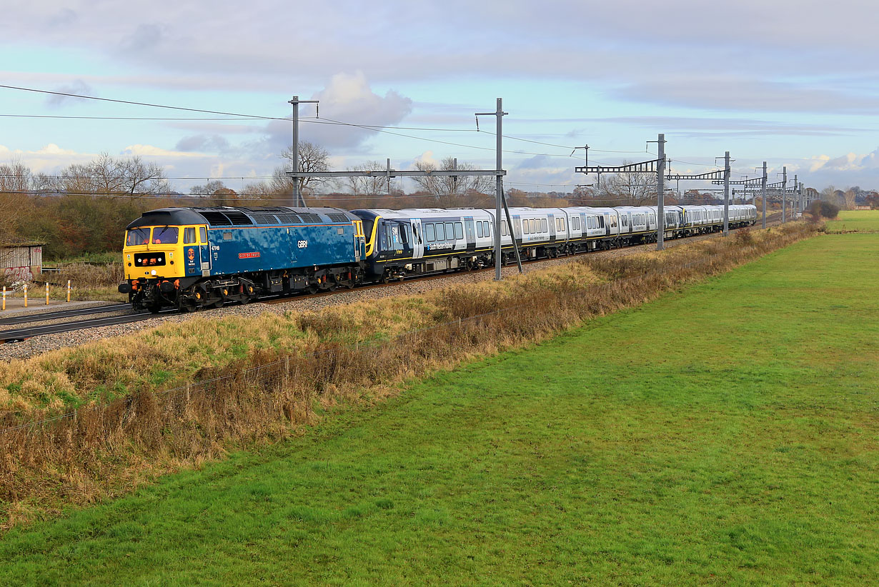 47749, 701519 & 701517 Shrivenham (Ashbury Crossing) 28 November 2023