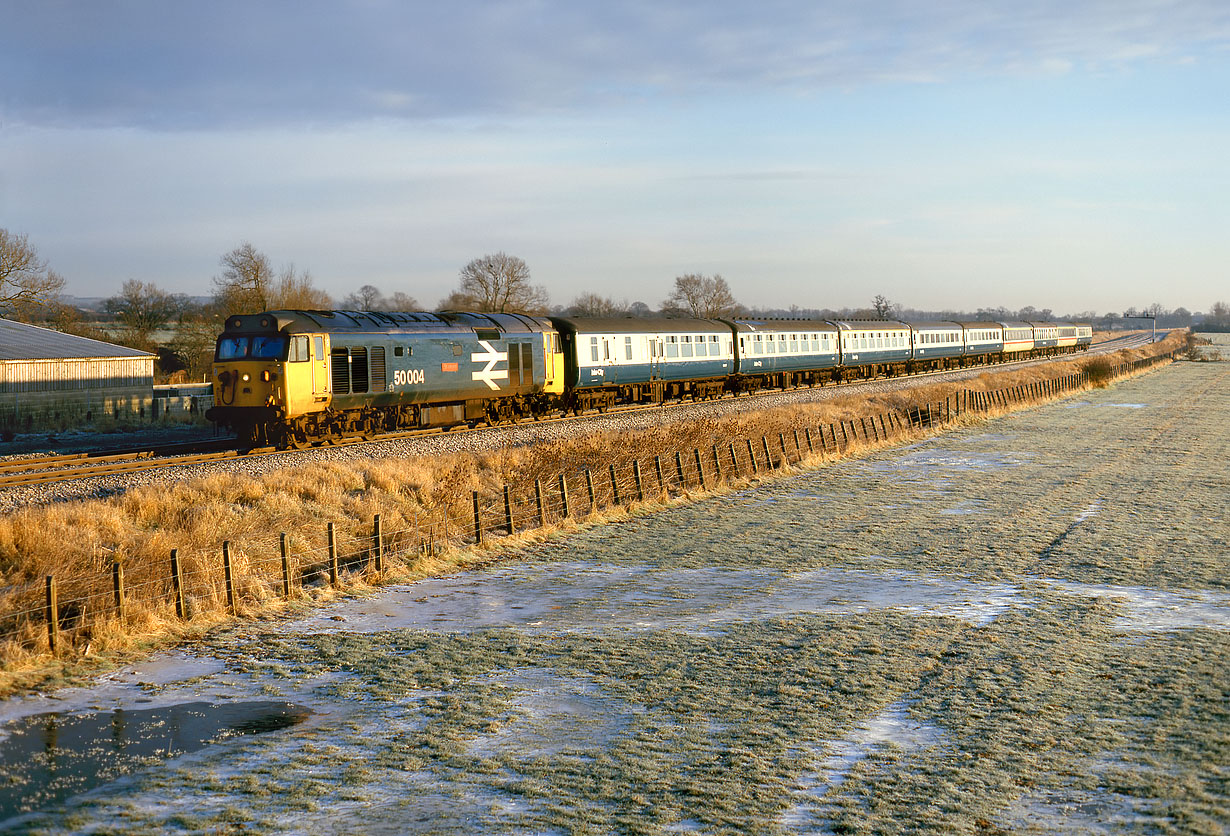 50004 Shrivenham (Ashbury Crossing) 29 December 1985