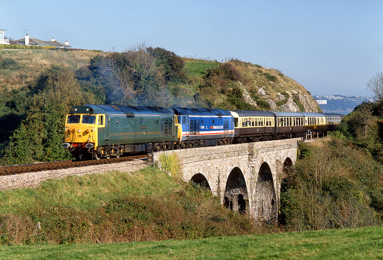 50007 & 50033 Hookhills Viaduct 16 October 1993