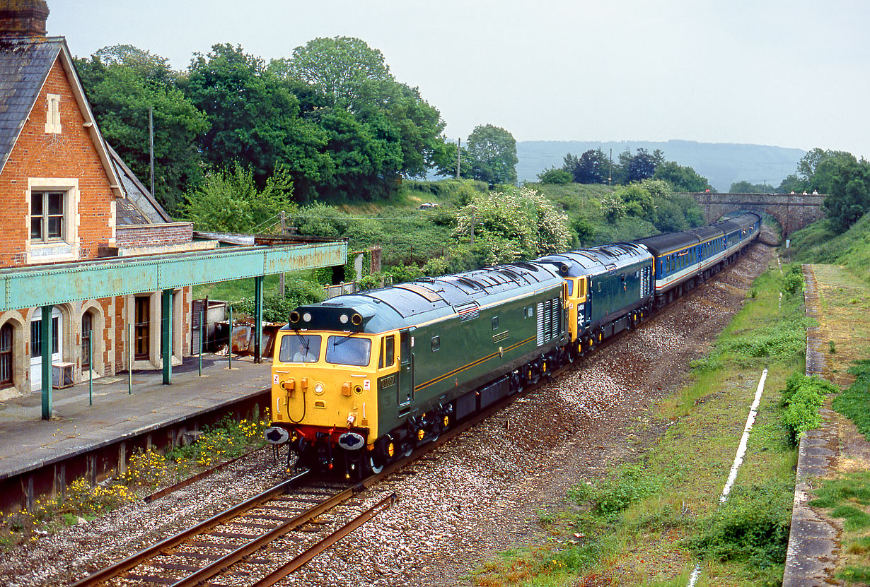 50007 & D400 Seaton Junction 24 May 1992