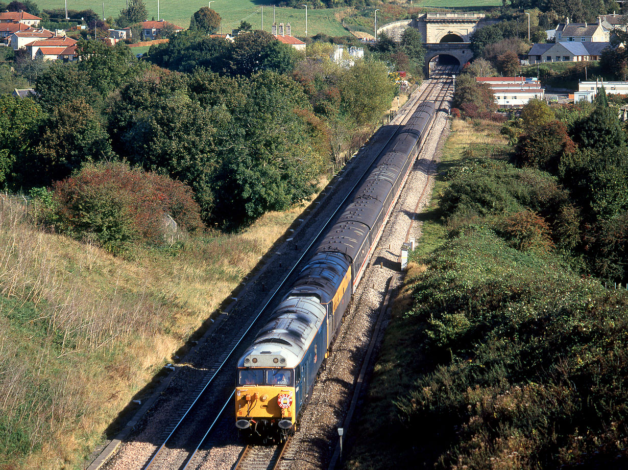 50008 & 50015 Middlehill Tunnel 19 October 1991