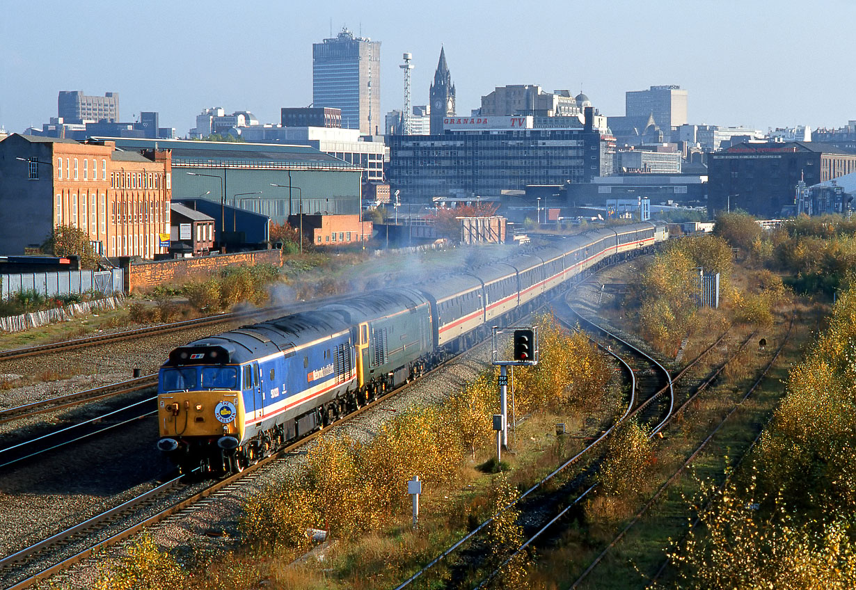 50033 & 50007 Salford (Ordsall Lane Junction) 30 October 1993