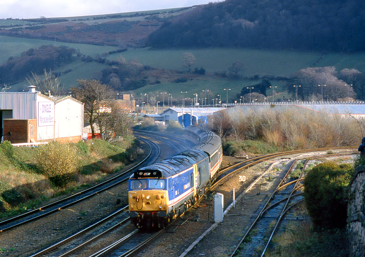 50033 & D400 Llandudno Junction 5 December 1992
