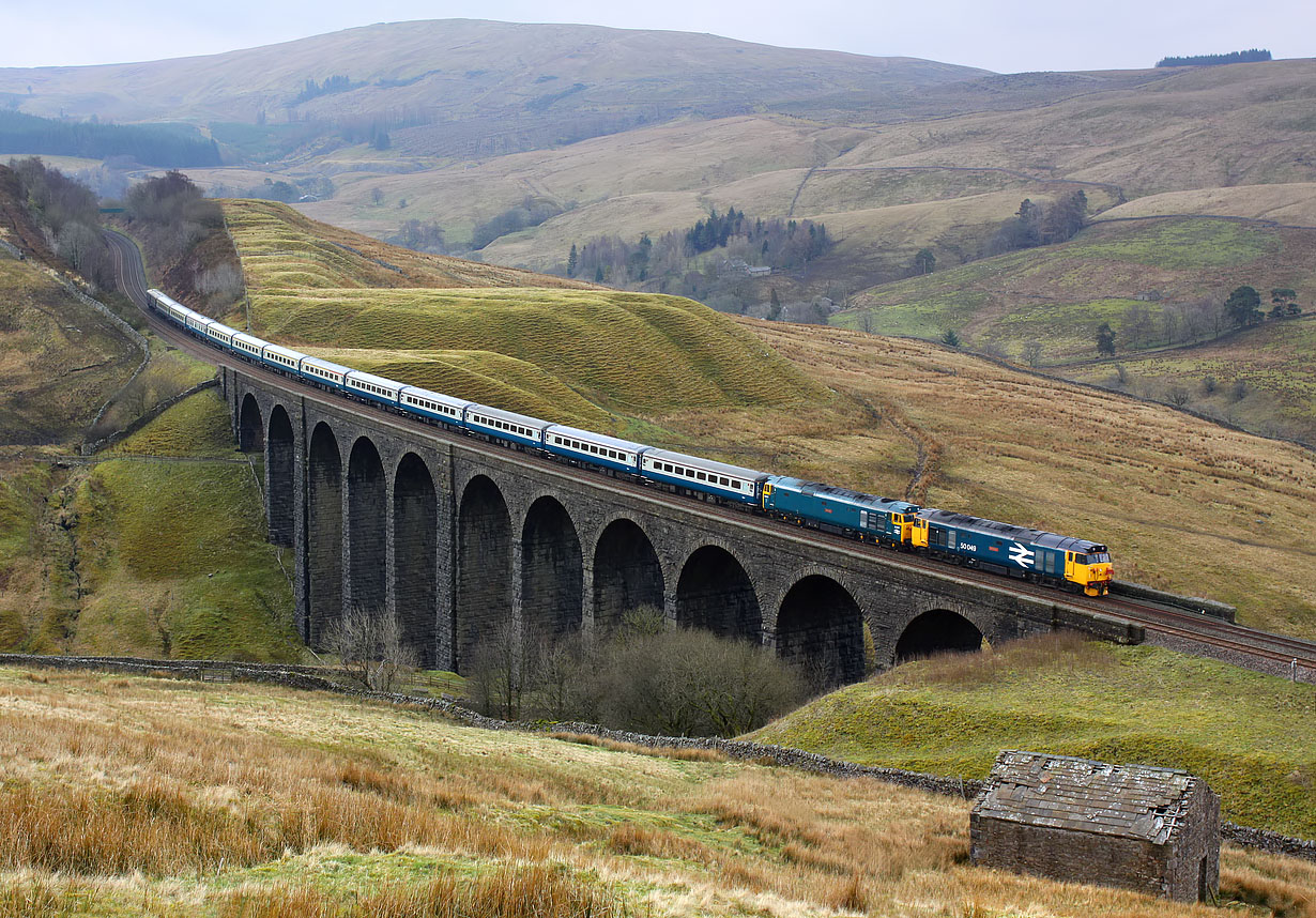 50049 & 50007 Arten Gill Viaduct 14 April 2018