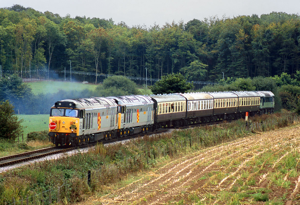 50149 & 50117 Norton Fitzwarren (Longlands Bridge) 6 October 1996