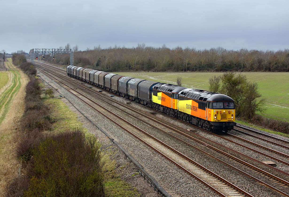 56094 & 56113 Denchworth (Circourt Bridge) 10 February 2014