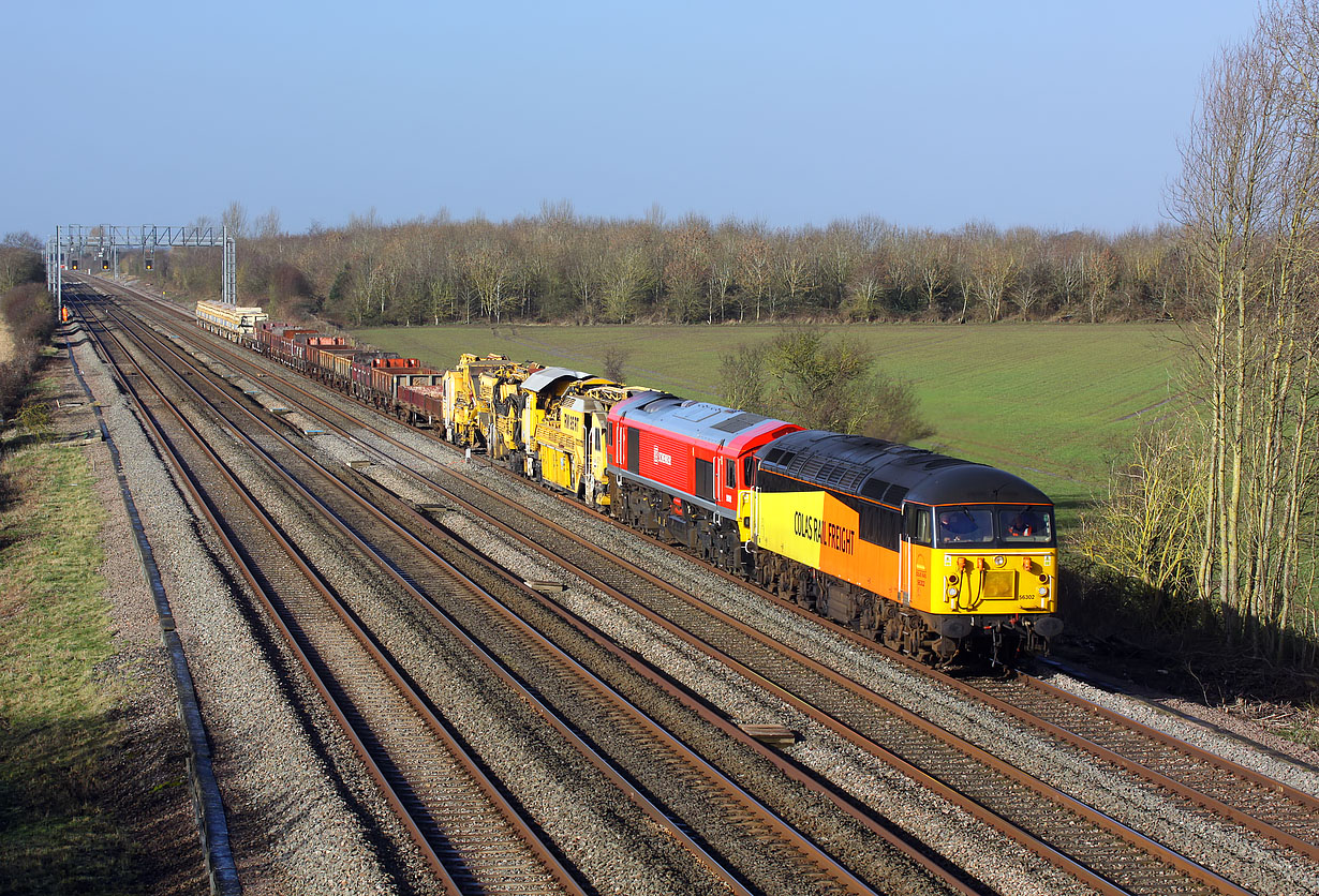 56302 & 59202 Denchworth (Circourt Bridge) 26 February 2014