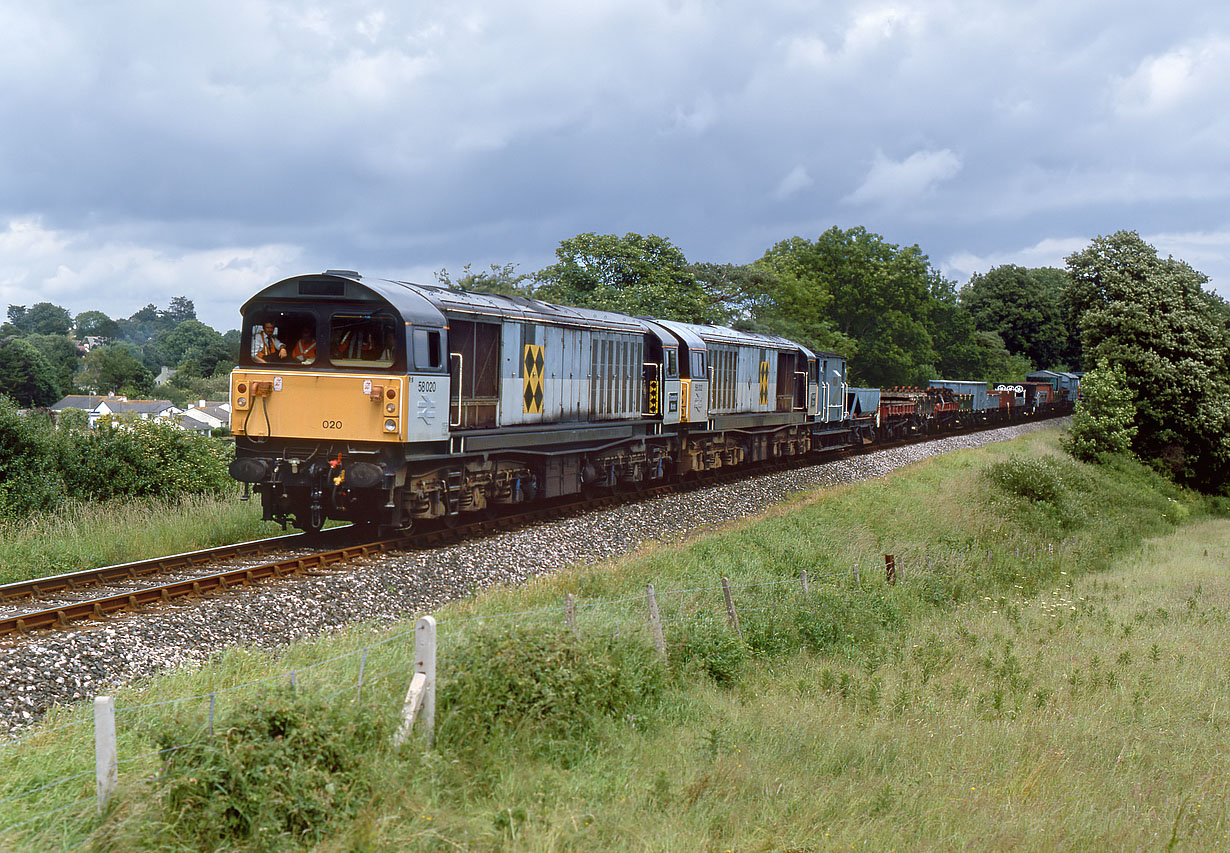 58020 & 58002 Galmpton 19 June 1993