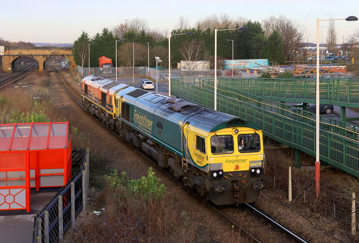 66418 & 66413 Normanton 18 January 2020