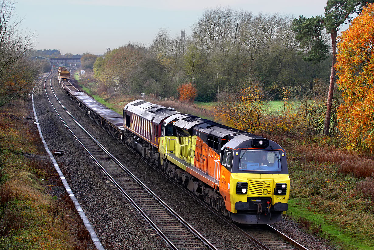 70804 & 66169 Shrivenham (Ashbury Crossing) 24 November 2014