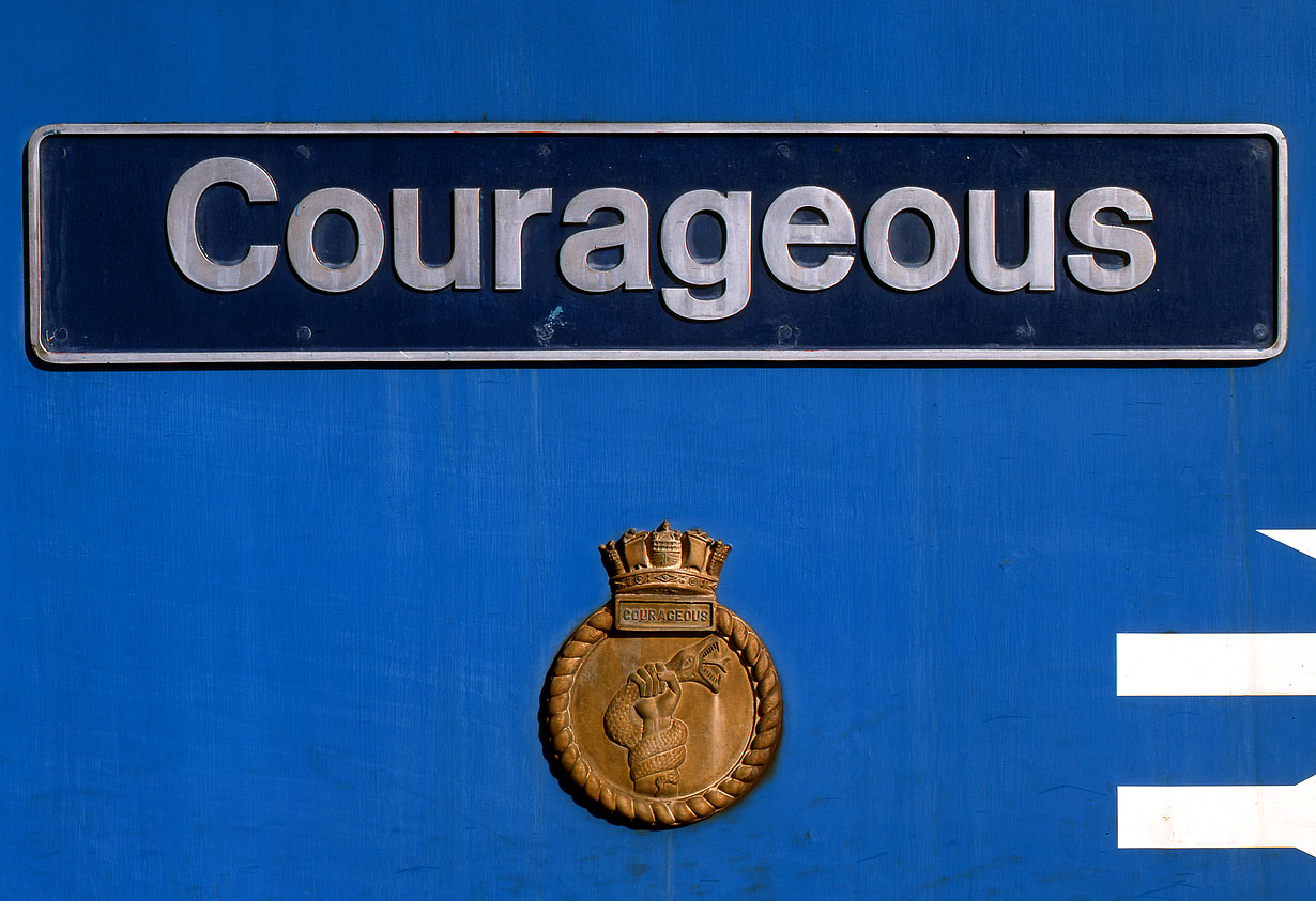 50032 Courgeous Nameplate 25 September 1987