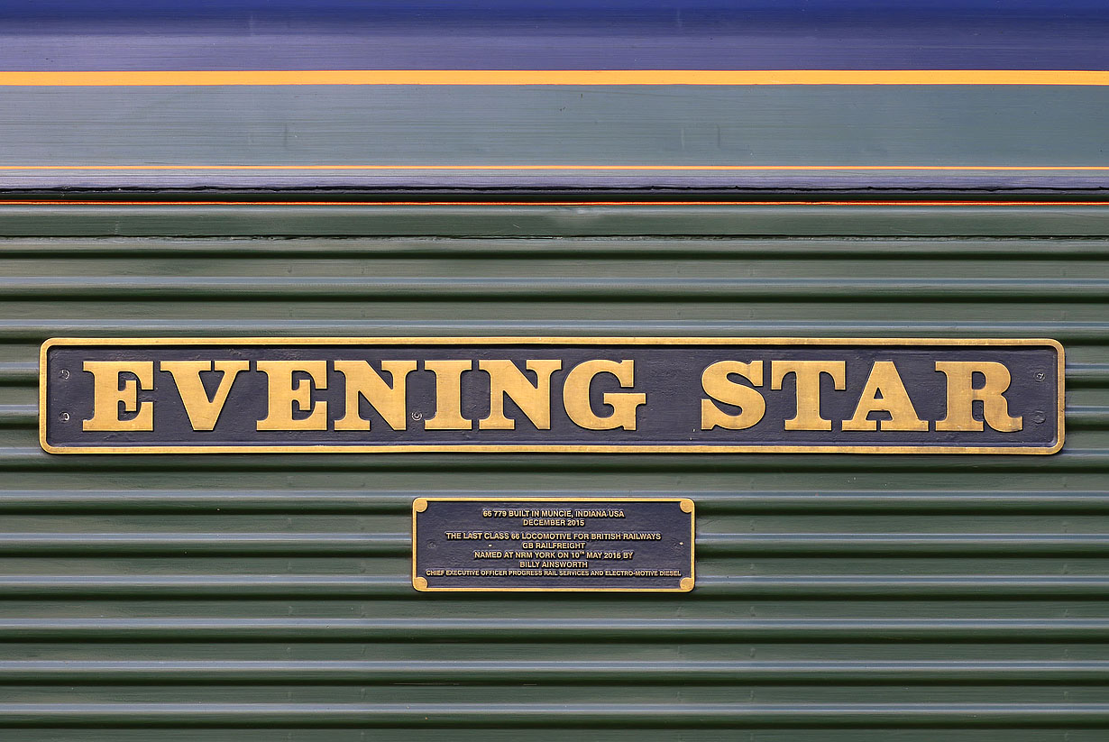 66779 Evening Star Nameplate 19 October 2020
