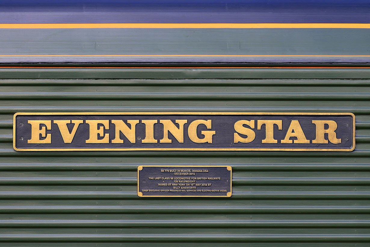66779 Evening Star Nameplate 19 October 2020