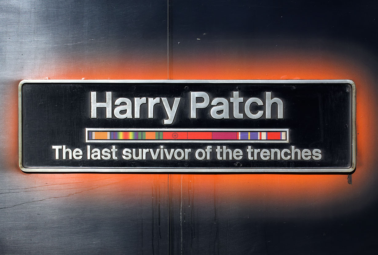 43172 Harry Patch - The last survivor of the trenches Nameplate 18 April 2018