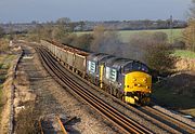 37688 & 37510 Kibworth Harcourt (Wistow Road) 3 February 2011