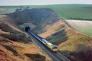 59103 & 33021 Bincombe Tunnel 5 January 1992