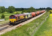 66063 & 60099 Shrivenham (Ashbury Crossing) 4 June 2011