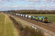 66513 & 66571 Denchworth (Circourt Bridge) 7 March 2016