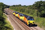 70807, 70806 & 70801 Swindon (Hay Lane) 10 July 2014