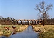 Class 207 Hurstbourne Viaduct 13 March 1993