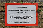 Crofton Bridge Sign 24 April 2026
