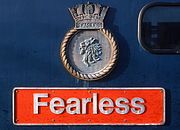 50050 Fearless Nameplate 7 January 1984