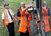 Filling 55032's Radiator Finghall Lane 20 July 2025