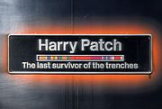 43172 Harry Patch - The last survivor of the trenches NAmeplate 18 April 2018