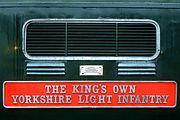55002 The King’s Own Yorkshire Light Infantry Nameplate 9 March 1997