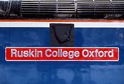 47587 Ruskin College Oxford Nameplate 3 October 1990