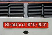 31271 Stratford 1840-2001 Nameplate 9 July 2023