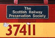 37411 The Scottish Railway Preservation Society Namplate 19 April 2003